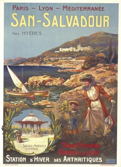 Framed Print : Poster advertising San Salvadour, France Framed Print : Poster advertising San Salvadour, France