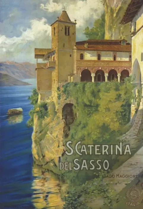 Framed Print : Poster advertising Santa Caterina, on Lago Maggiore Framed Print : Poster advertising Santa Caterina, on Lago Maggiore