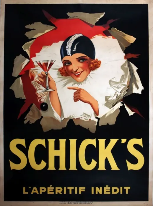 Framed Print : Poster advertising Schicks aperitif Framed Print : Poster advertising Schicks aperitif