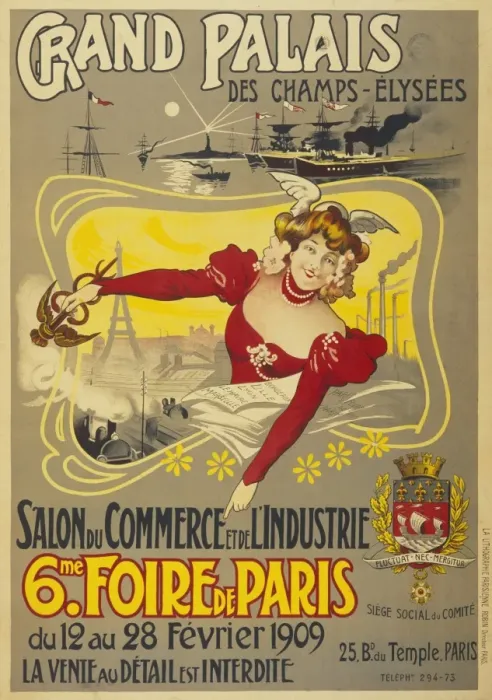 Framed Print : Poster advertising the Sixth Paris Fair, 1909 Framed Print : Poster advertising the Sixth Paris Fair, 1909