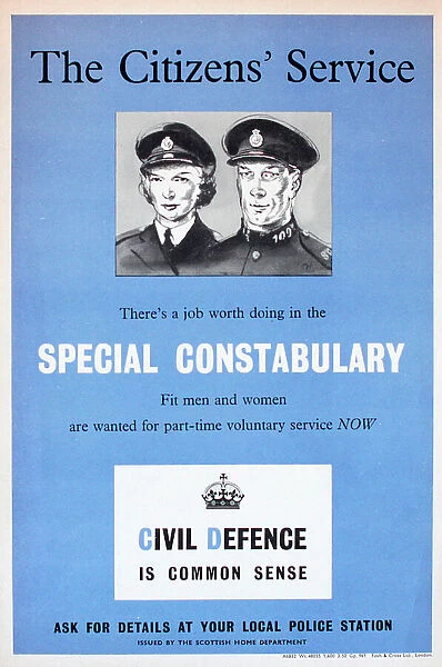 Poster advertising the Special Constabulary