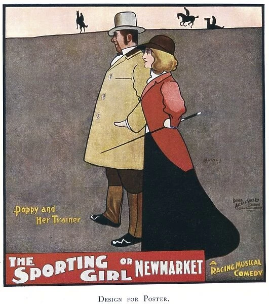 Poster advertising The Sporting Girl, or Newmarket