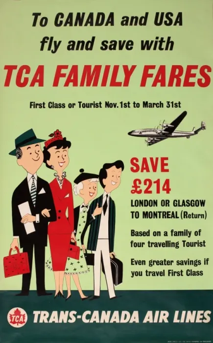 Framed Print : Poster advertising Trans-Canada Airlines Framed Print : Poster advertising Trans-Canada Airlines
