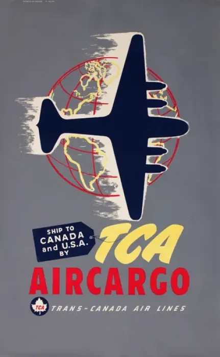 Framed Print : Poster advertising Trans-Canada Airlines Framed Print : Poster advertising Trans-Canada Airlines