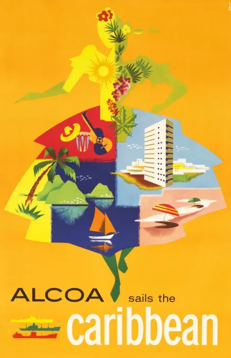 Framed Print : Poster, Alcoa cruises to the Caribbean Framed Print : Poster, Alcoa cruises to the Caribbean