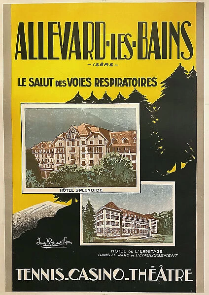 Poster, Allevard les Bains, Isere, France
