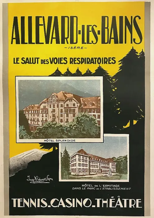 Framed Print : Poster, Allevard les Bains, Isere, France Framed Print : Poster, Allevard les Bains, Isere, France