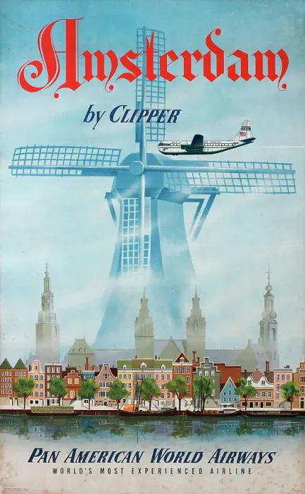 Framed Print : Poster, Amsterdam by Clipper Framed Print : Poster, Amsterdam by Clipper