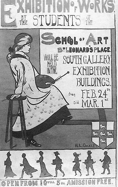 Poster for art exhibition by H. L. Oakley