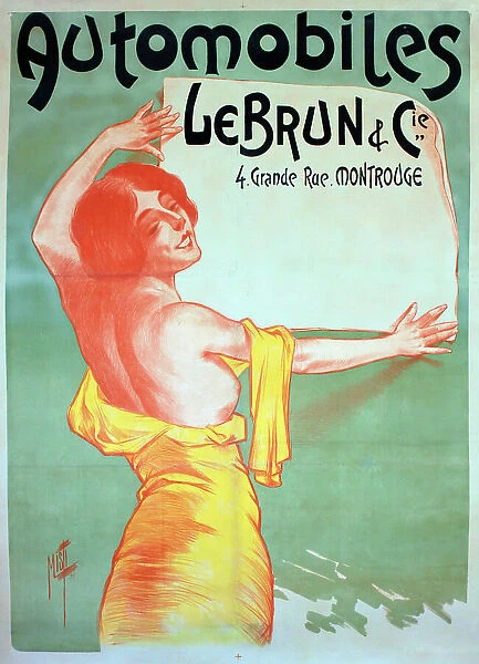 Poster, Automobiles Le Brun, 4 Grande Rue, Montrouge. Date: 1899