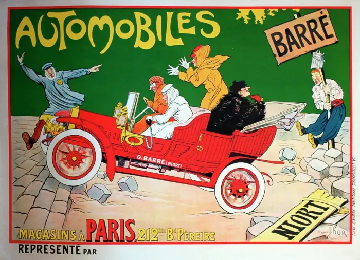 Framed Print : Poster, Barre Cars, Paris Framed Print : Poster, Barre Cars, Paris