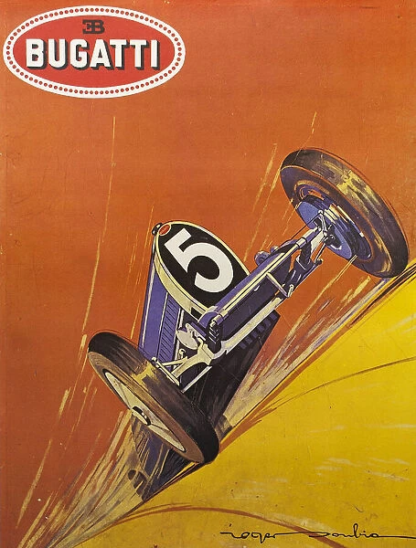 Poster, Bugatti racing cars