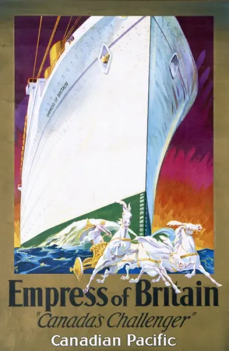 Framed Print : Poster, Canadian Pacific, Empress of Britain Framed Print : Poster, Canadian Pacific, Empress of Britain
