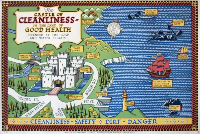 Framed Print : Poster, The Castle of Cleanliness Framed Print : Poster, The Castle of Cleanliness