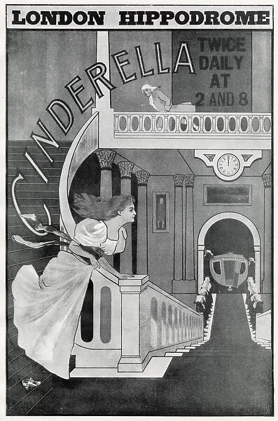 Poster for Cinderella at the London Hippodrome, 1900