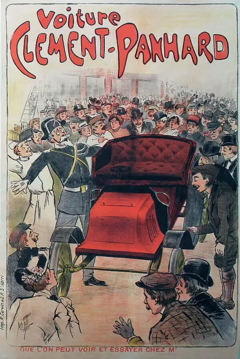 Framed Print : Poster, Clement-Panhard car Framed Print : Poster, Clement-Panhard car