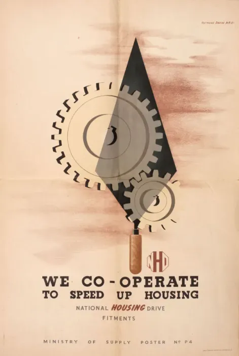 Framed Print : Poster, We co-operate to speed up housing Framed Print : Poster, We co-operate to speed up housing