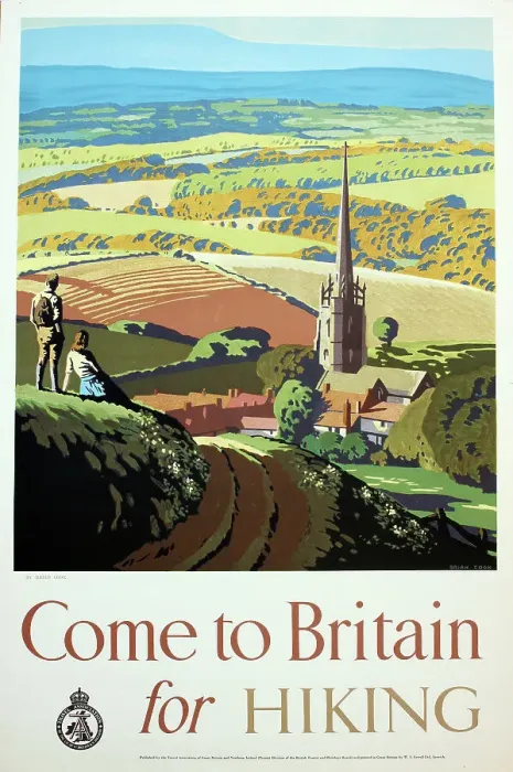 Framed Print : Poster, Come to Britain for Hiking Framed Print : Poster, Come to Britain for Hiking