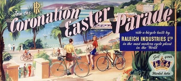 Poster, Coronation Easter Parade of bicycles