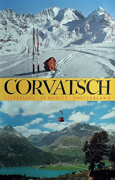 Poster, Corvatsch, Silvaplana, St Moritz, Switzerland