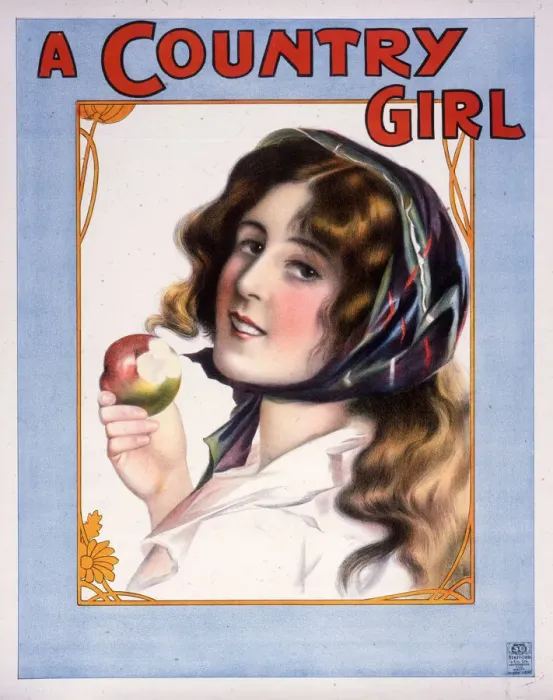 Framed Print : Poster, A Country Girl Framed Print : Poster, A Country Girl