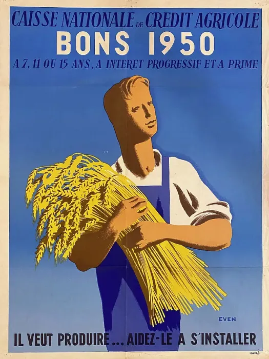 Framed Print : Poster, Credit Agricole, France Framed Print : Poster, Credit Agricole, France