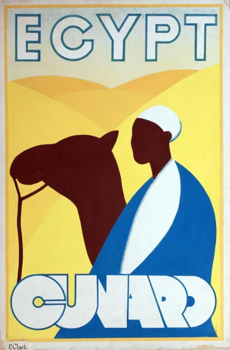 Framed Print : Poster, cruises to Egypt via Cunard Framed Print : Poster, cruises to Egypt via Cunard