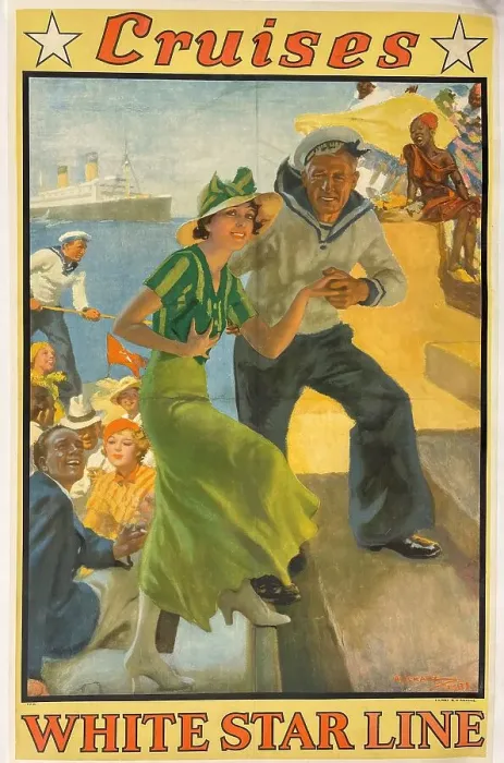 Framed Print : Poster, Cruises, White Star Line Framed Print : Poster, Cruises, White Star Line