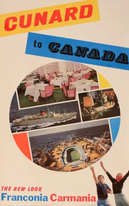 Framed Print : Poster, Cunard cruises to Canada Framed Print : Poster, Cunard cruises to Canada