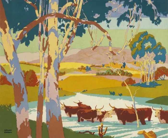 Framed Print : Poster depicting Cattle Raising in Australia Framed Print : Poster depicting Cattle Raising in Australia
