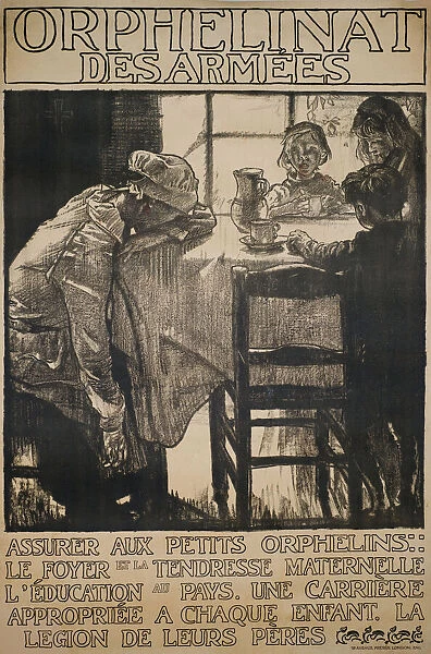 Poster design for French orphanage, WW1