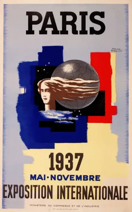 Framed Print : Poster design, International Exhibition, Paris Framed Print : Poster design, International Exhibition, Paris