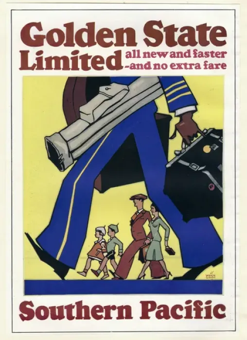 Framed Print : Poster design for Southern Pacific railway Framed Print : Poster design for Southern Pacific railway