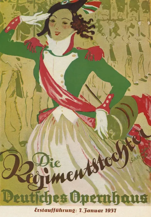 Framed Print : Poster for Die Regimentstochter Framed Print : Poster for Die Regimentstochter