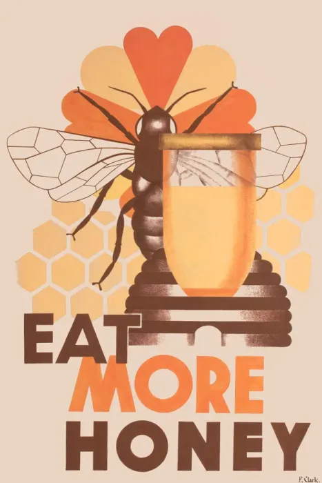Framed Print : Poster, Eat More Honey Framed Print : Poster, Eat More Honey