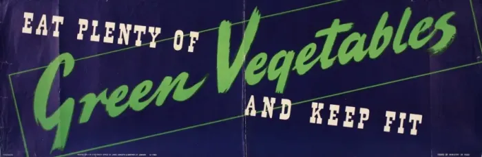 Framed Print : Poster, Eat Plenty of Green Vegetables Framed Print : Poster, Eat Plenty of Green Vegetables