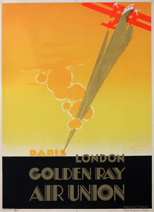 Framed Print : Poster, Golden Ray Air Union Framed Print : Poster, Golden Ray Air Union