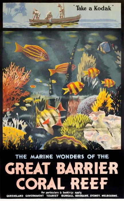 Framed Print : Poster, Great Barrier Coral Reef, Australia Framed Print : Poster, Great Barrier Coral Reef, Australia