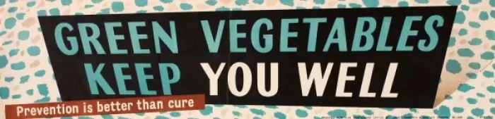 Framed Print : Poster, Green Vegetables Keep You Well Framed Print : Poster, Green Vegetables Keep You Well