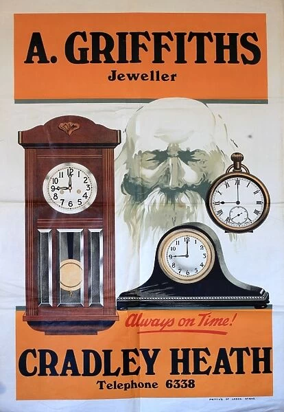 Poster, A Griffiths, jeweller, Cradley Heath