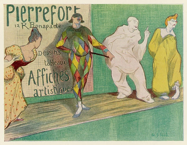 Poster by Ibels. Poster depicting entertainers - singers, commedia del arte