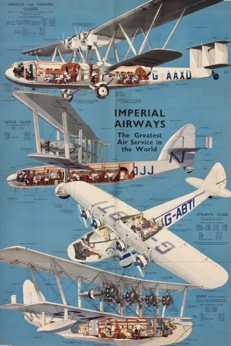 Framed Print : Poster, Imperial Airways Framed Print : Poster, Imperial Airways