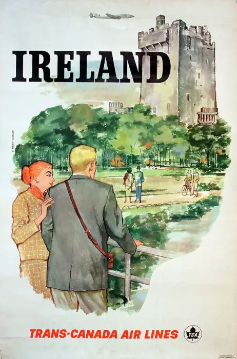 Framed Print : Poster, Ireland via Trans-Canada Air Lines Framed Print : Poster, Ireland via Trans-Canada Air Lines