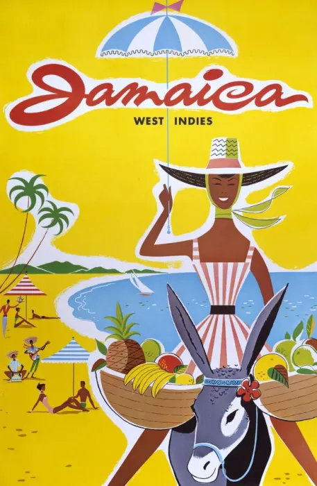 Framed Print : Poster, Jamaica, West Indies Framed Print : Poster, Jamaica, West Indies