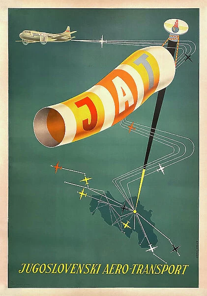 Poster, JAT, Yugoslav Airlines