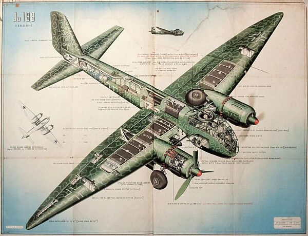 Poster of a JU 188 Junkers Bomber