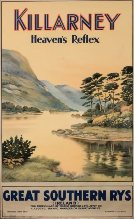 Framed Print : Poster, Killarney, Great Southern Railways, Ireland Framed Print : Poster, Killarney, Great Southern Railways, Ireland