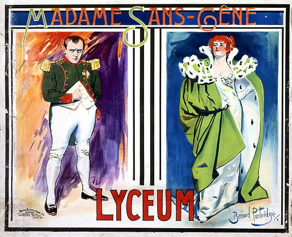 Poster, Madame Sans-Gene, Lyceum Theatre, London