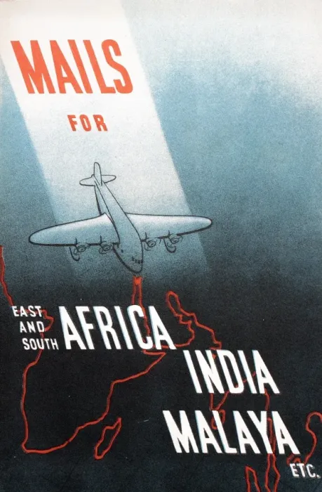 Framed Print : Poster, Mails for East and South Africa, India, Malaya etc Framed Print : Poster, Mails for East and South Africa, India, Malaya etc