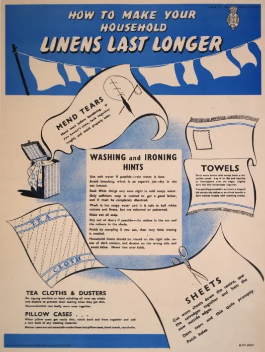 Framed Print : Poster: How to make your household linens last longer Framed Print : Poster: How to make your household linens last longer